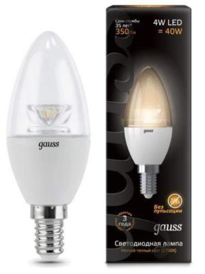 Лампа CANDLE CRYSTAL CLEAR Gauss 103201104_GAUSS 103201104_GAUSS