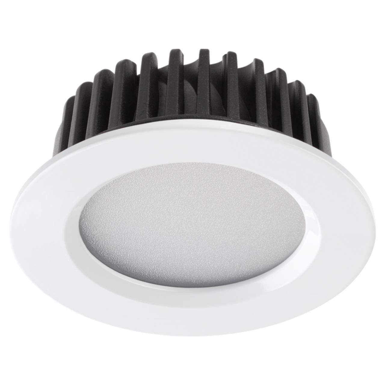 357600 SPOT NT18 090 белый Встраиваемый светильник IP44 LED 3000K 10W 100-265V DRUM