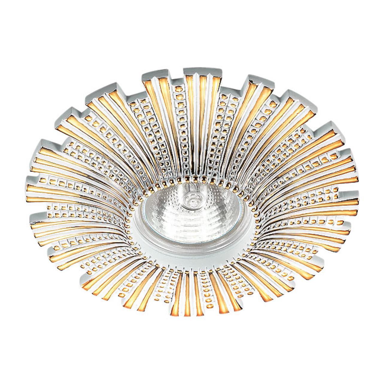 370325 SPOT NT17 117 белый/золото Встраиваемый декоративный светильник GX5.3 50W 12V PATTERN