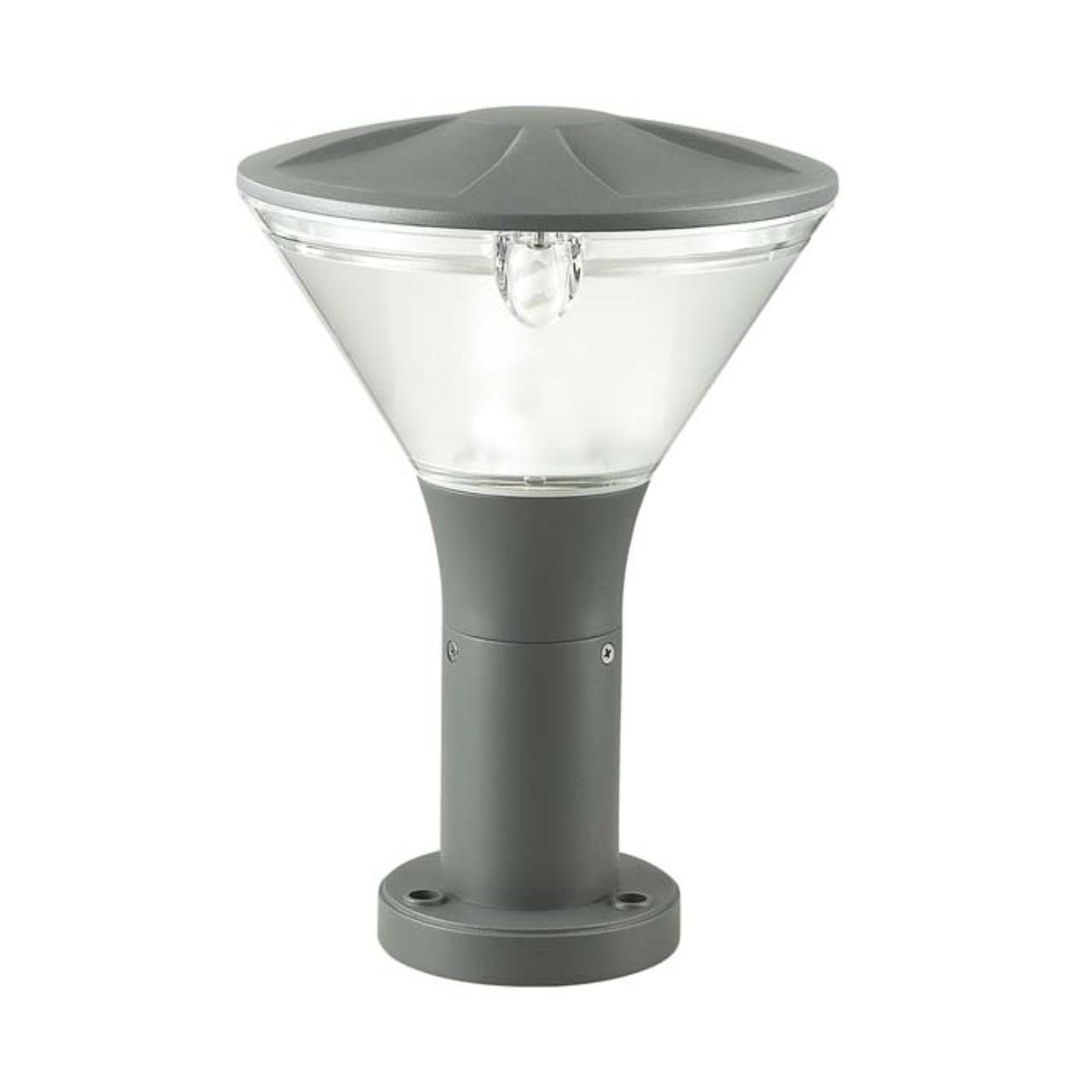 4046/1B NATURE ODL18 700 матовый серый/прозрачный Уличный светильник на столб IP54 E27 23W 220V LENA