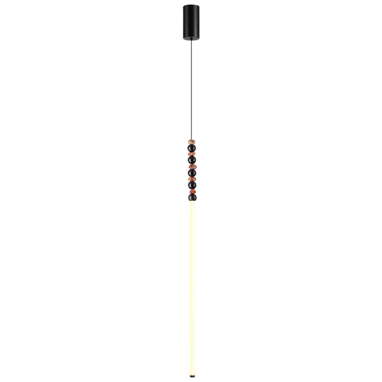 7187/12L HIGHTECH ODL26 223 Подвесной светильник черный/акрил/агат/металл IP20 LED 12W 3500K 220V MONELLA