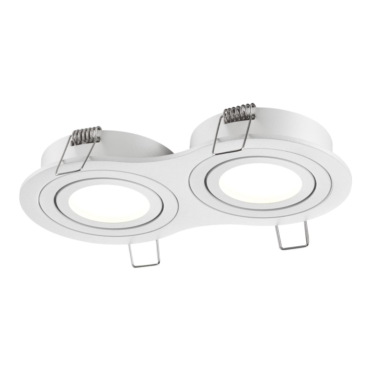 371023 WIR NT25 577 белый Светильник встраиваемый поворотный IP20 GU10 2*50W 220-240V MORUS