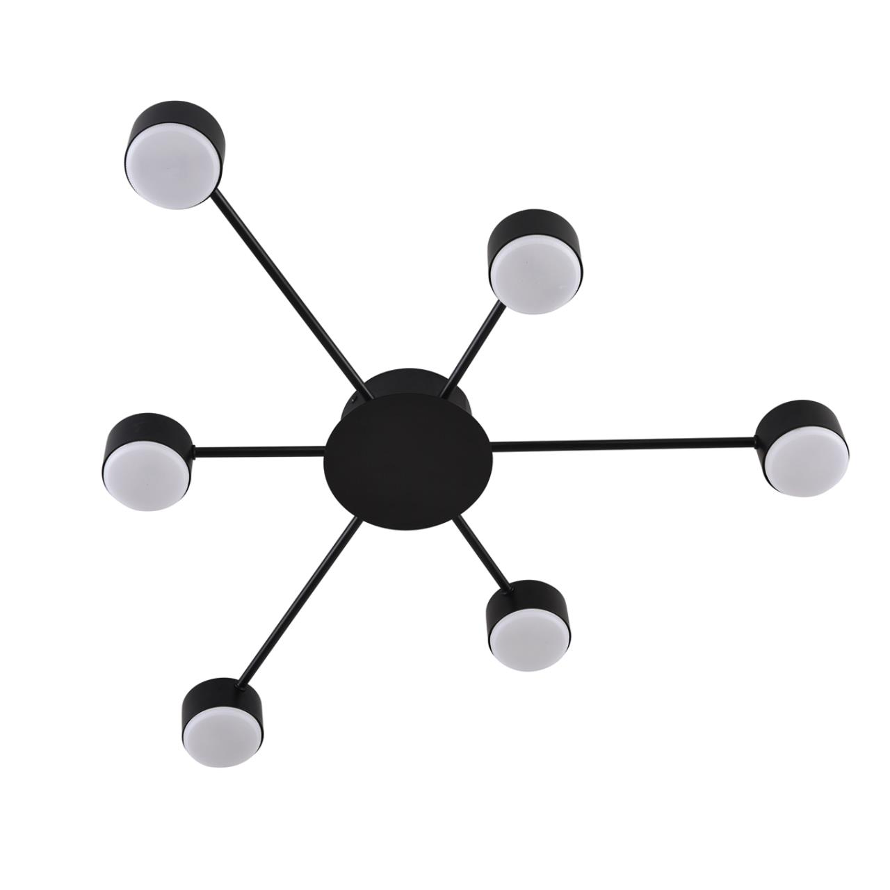 8344/6C COMFI LN26 251 черный, металл Люстра GX53 LED 6*7W 220V TORINA - вид 3