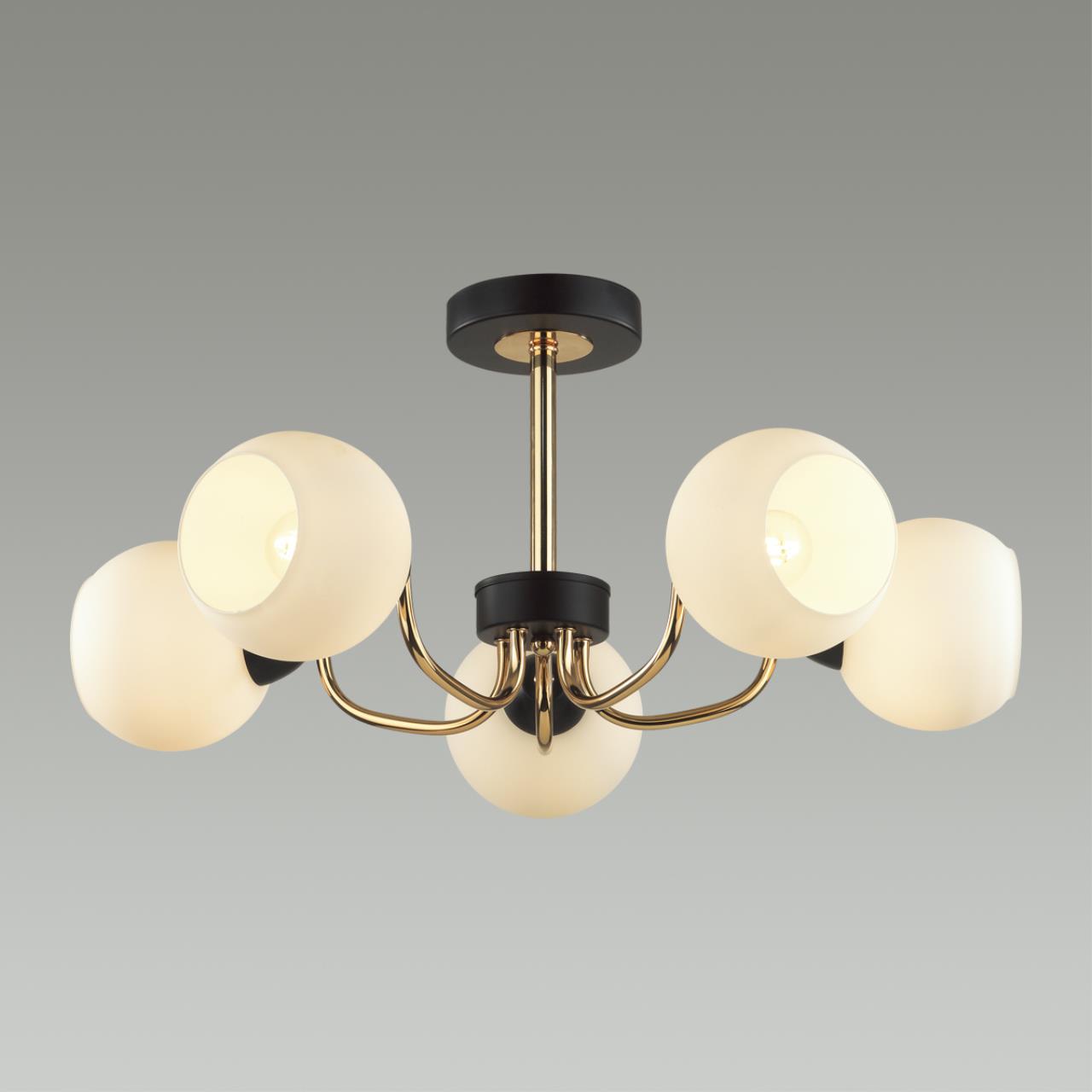5642/5C COMFI LN23 000 чёрный, золотой Люстра потолочная E27 5*60W 220V BLISS - вид 3